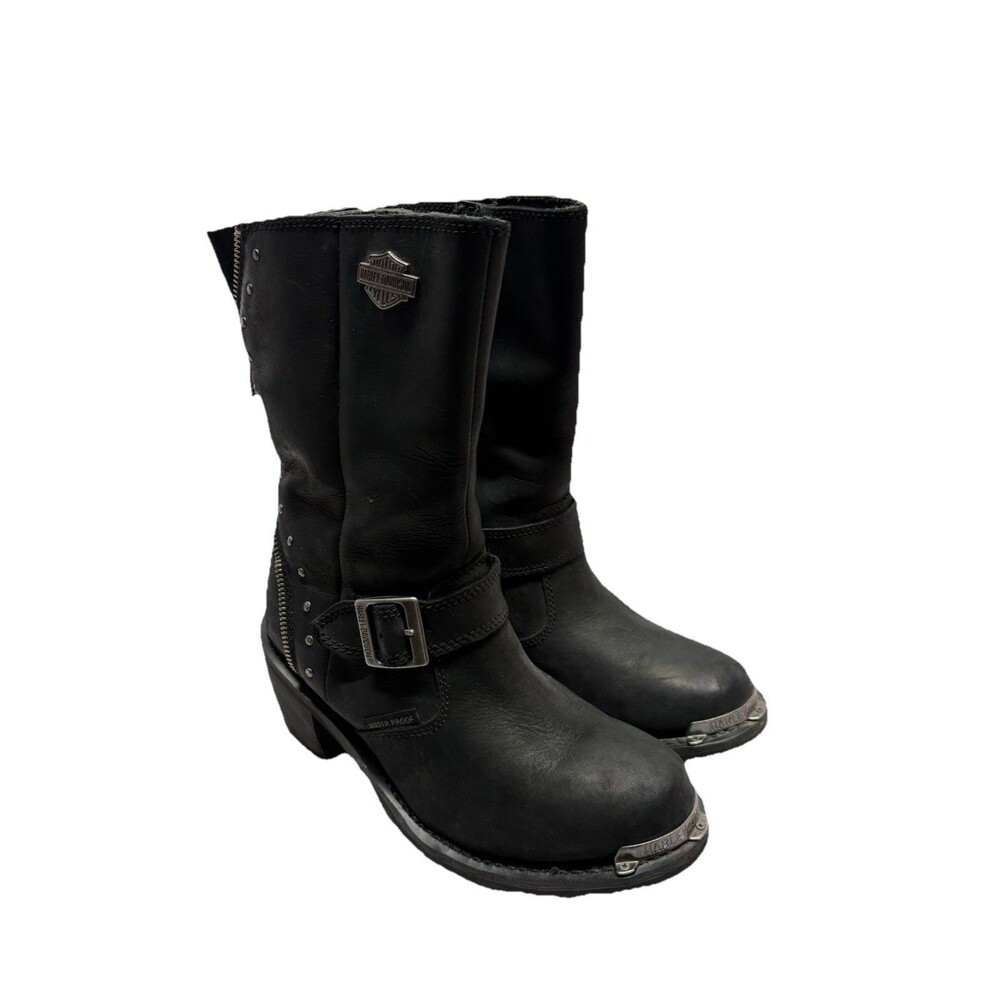 HARLEY DAVIDSON #D87127 Rosanne 8" Waterproof Size 7.5 Women’s Riding Boots